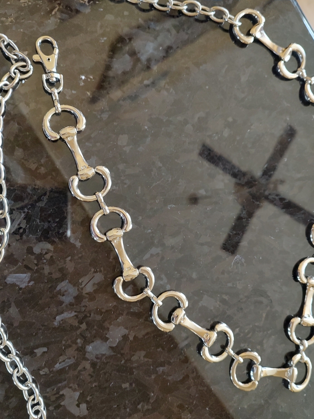 Silver Horsebit-Link Women's Fashion Belt - Picture 8 of 12
